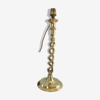 Twisted lamp in solid brass