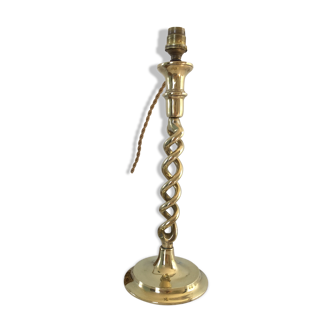 Twisted lamp in solid brass