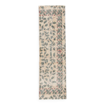 Tapis de couloir floral vintage 2x9, 77x271 cm