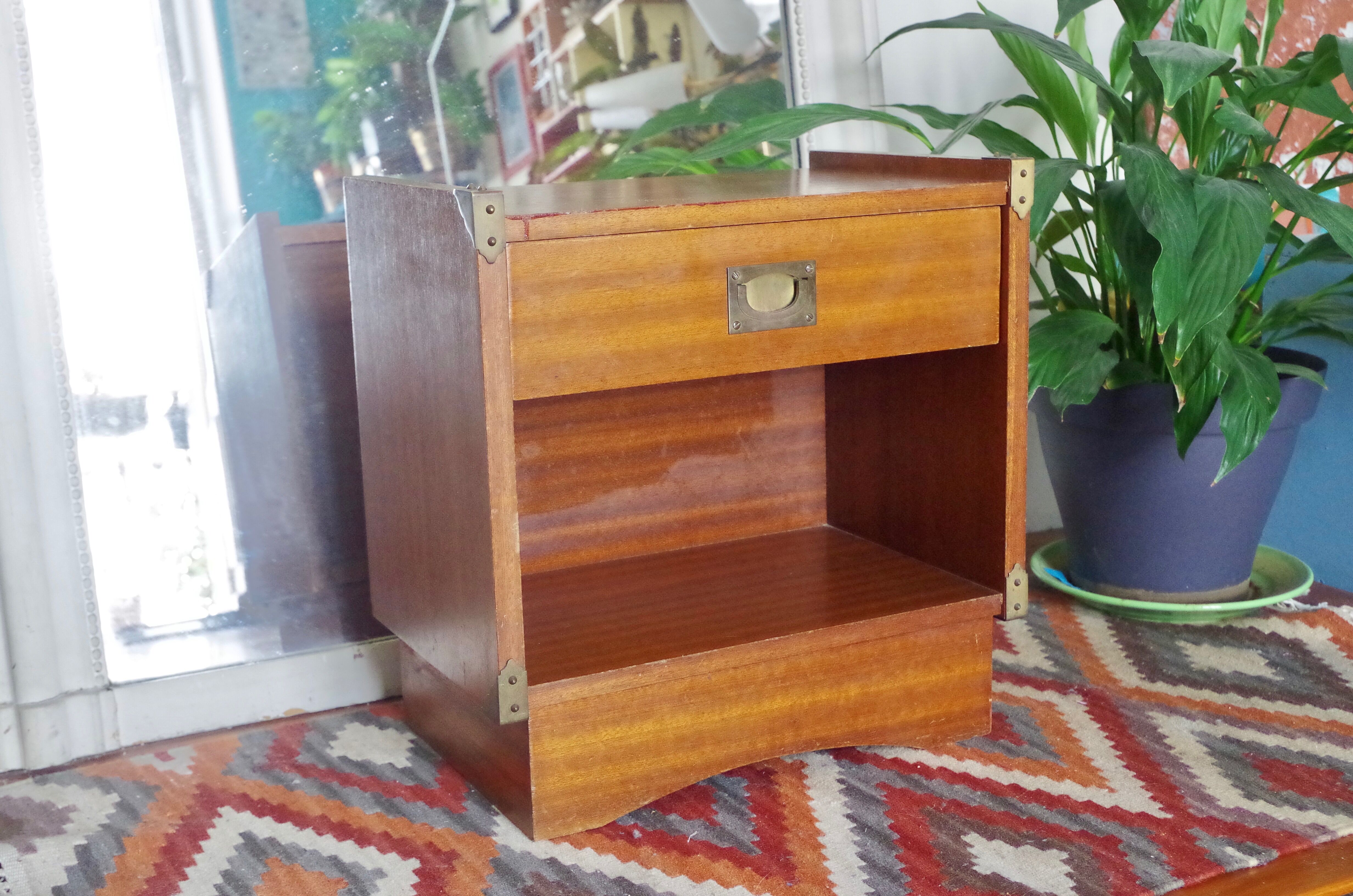 Vintage boat marine bedside table 70's