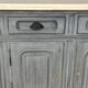 Grey patina furniture with three doors and three drawers