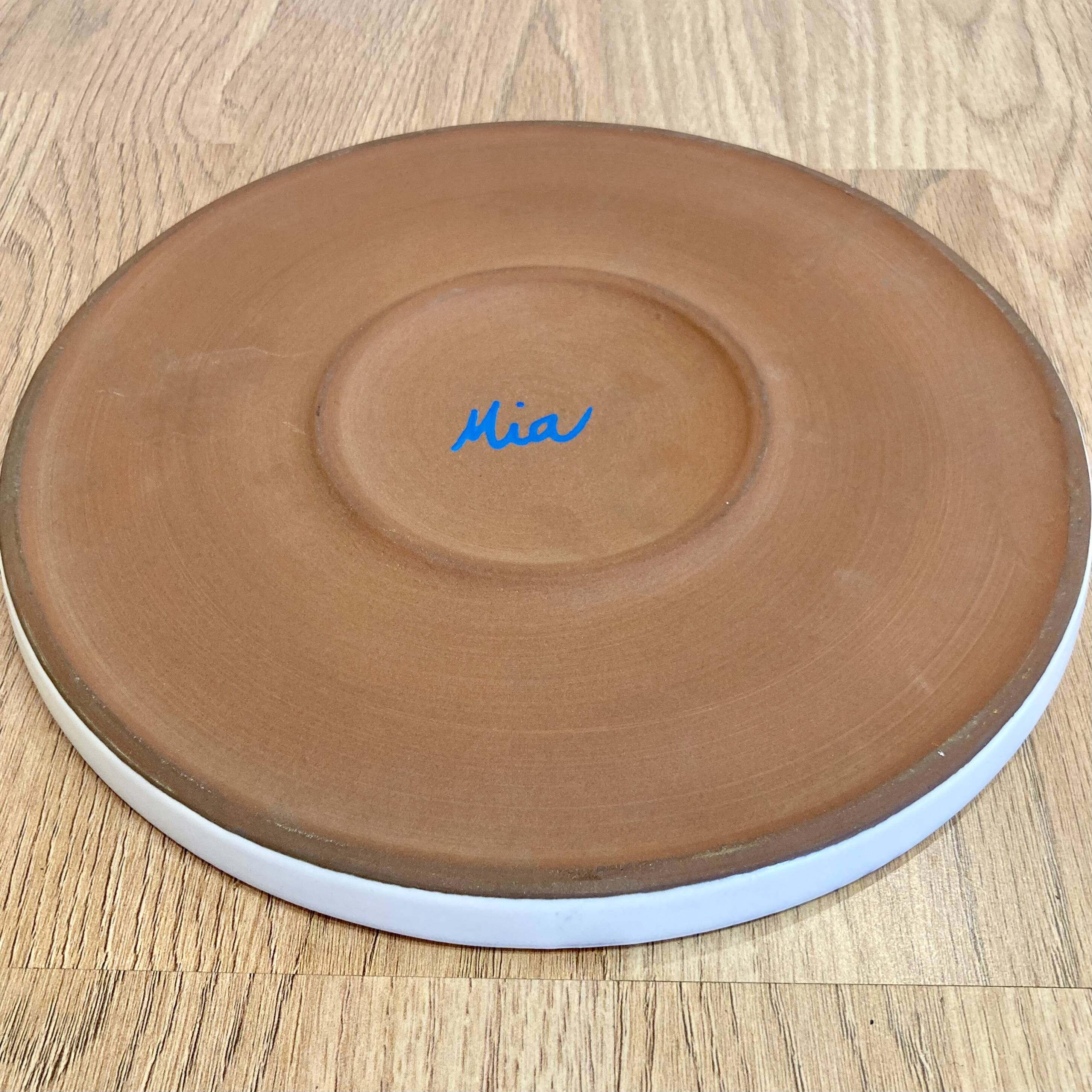 Set of 6 plates, entirely handmade.