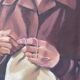 Oil canvas “knitting” 1945
