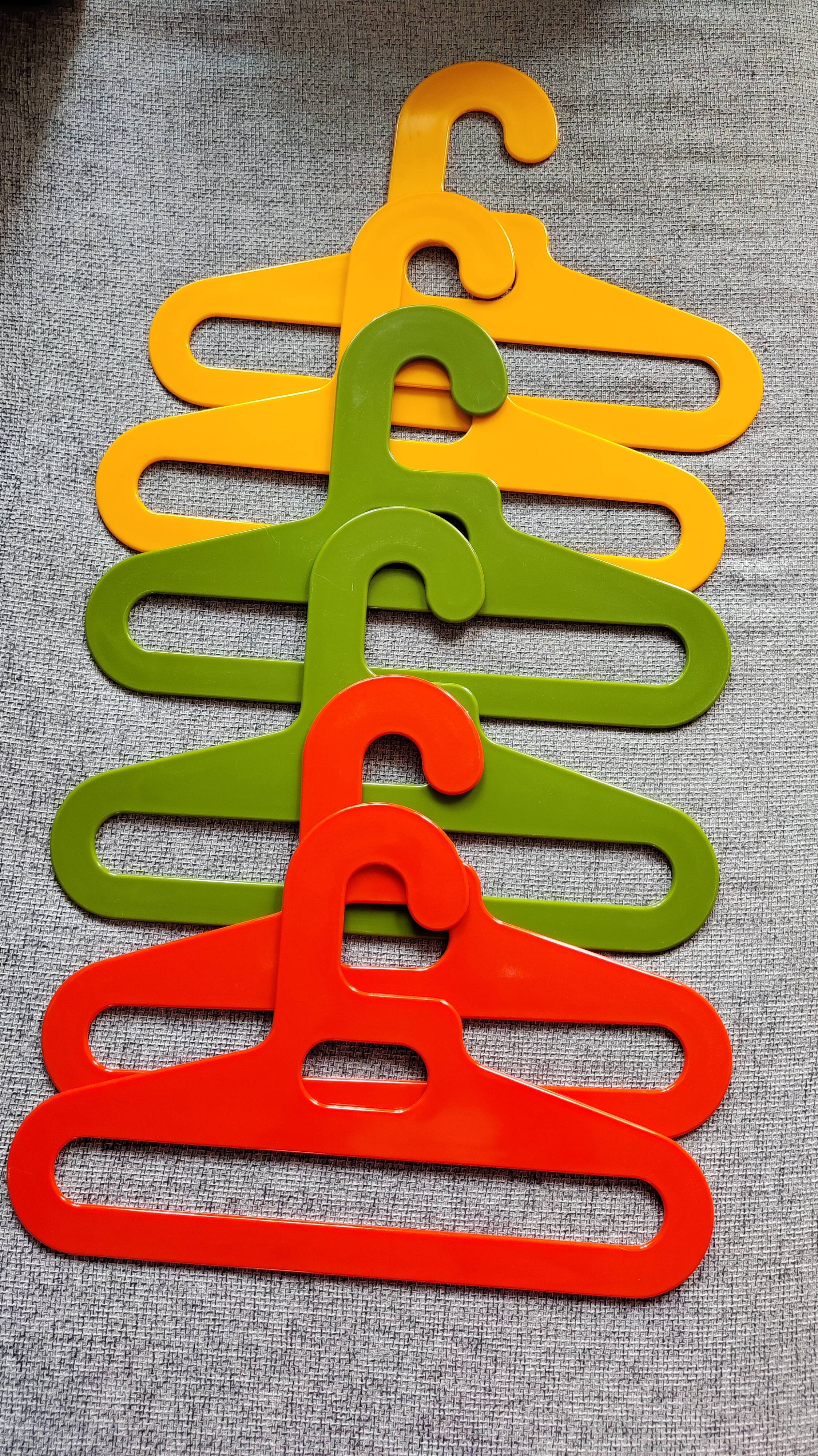 Vintage space age hangers from the 1970s