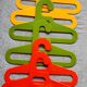 Vintage space age hangers from the 1970s