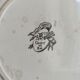 Hollow decorative plate Choisy-le-Roi black flowers and border