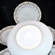 Niderviller lot de 6 assiettes Empire et soupière en porcelaine dure décor blé peint or 1790