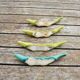 4 antique ceramic fish knife rests