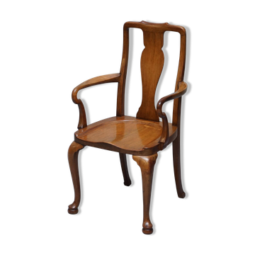 Victorian Howard & Son walnut office chair with stamp.