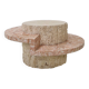 Round Mactan or Fossil Stone Coffee Table by Magnussen Ponte, 1980s