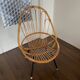 Mid-Century Rattan and Steel Easy Chair by Rohé Noordwolde, 1950s