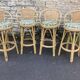 Bamboo bar stools and cannage