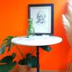 Marble and cast iron bistro table