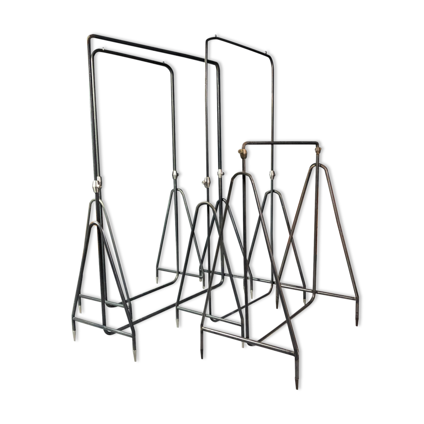 Set of 4 racks with metal clothing