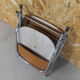 2 Eyrel folding chairs in chromed metal and skai 1970s