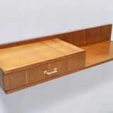 Beech and Durmast Wall-Mounted Console Table, Italy