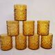Amber Whisky Glasses 70's