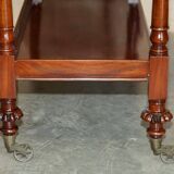 Chariot bibliothèque en acajou circa 1840 à trois niveaux