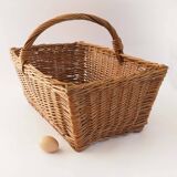 Rectangular rattan basket