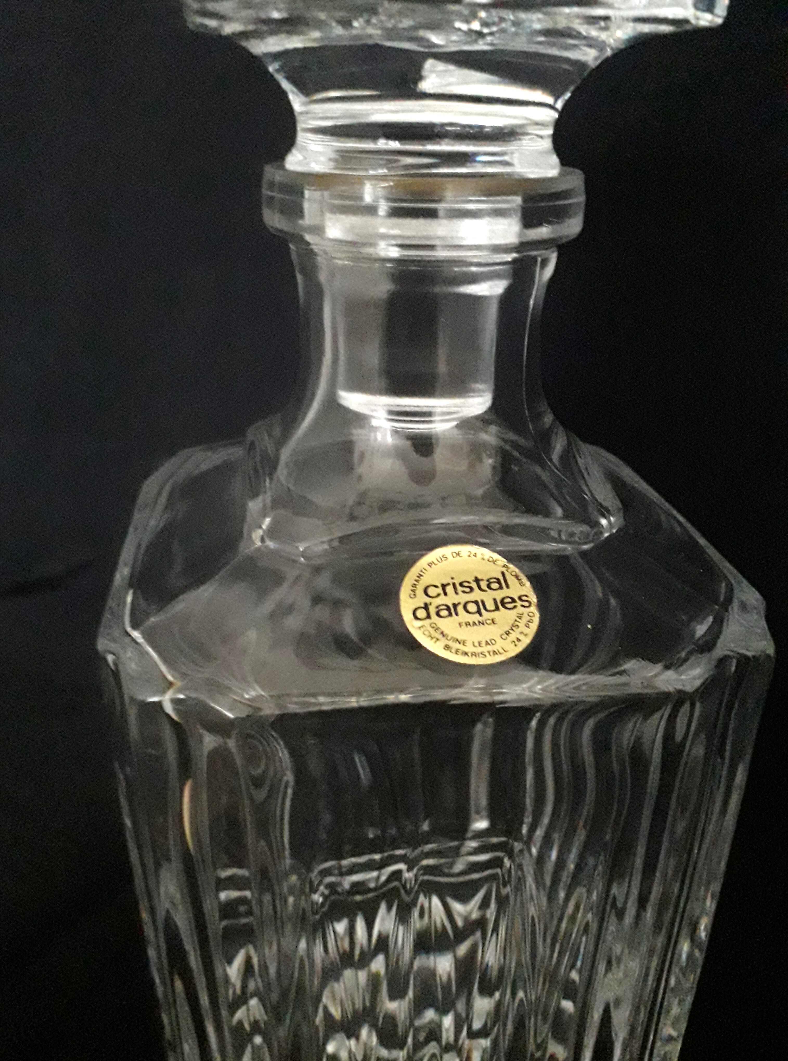 Vintage whisky decanter - Cristal d'arques model Villandry -1970