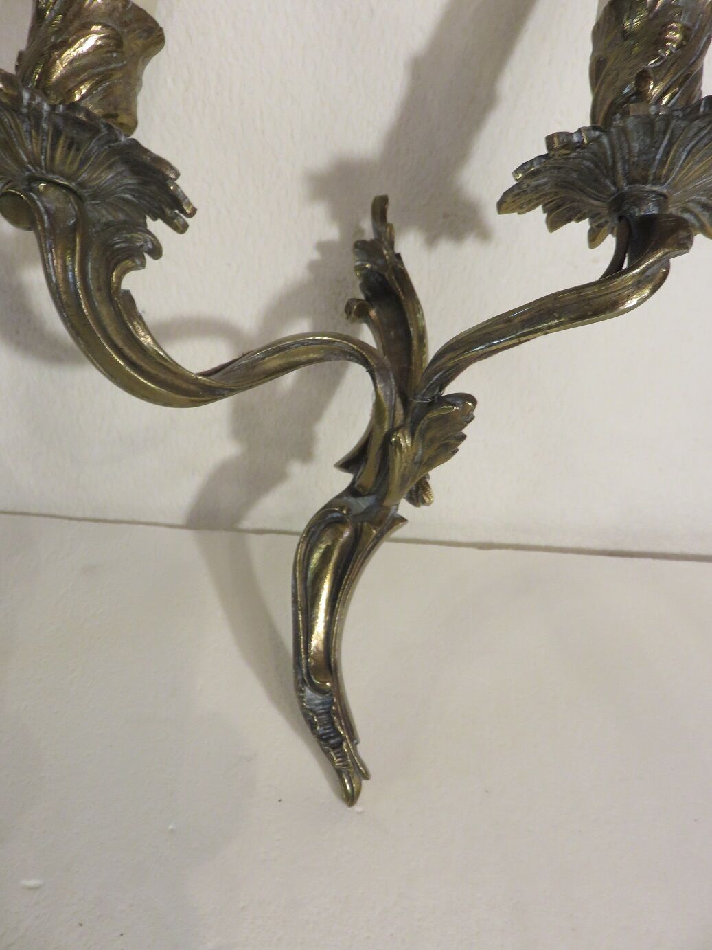 Paire d'appliques en bronze