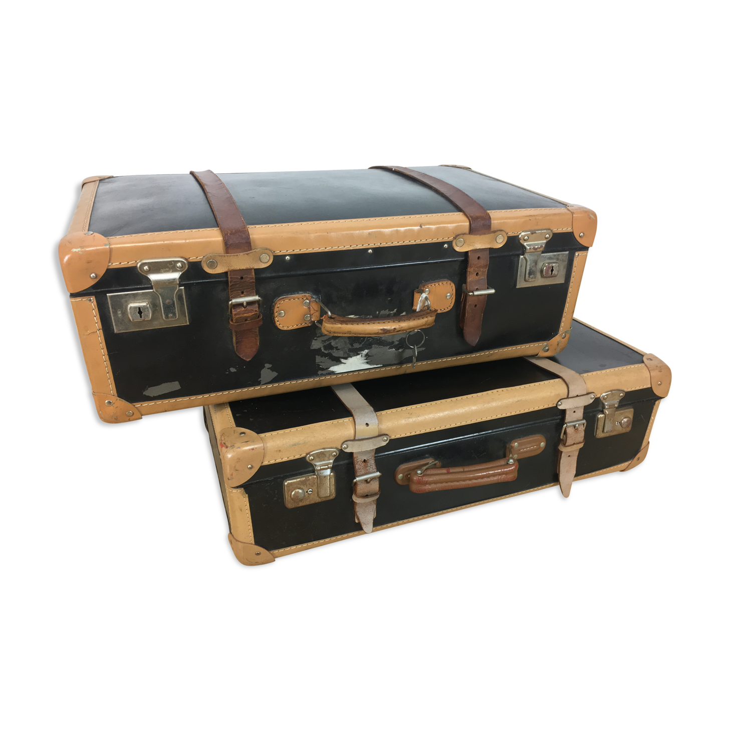Suite of 2 suitcases, 50s