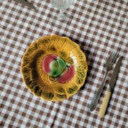 La Redoute x Selency set of 4 Sarreguemines fruit barbotine plates