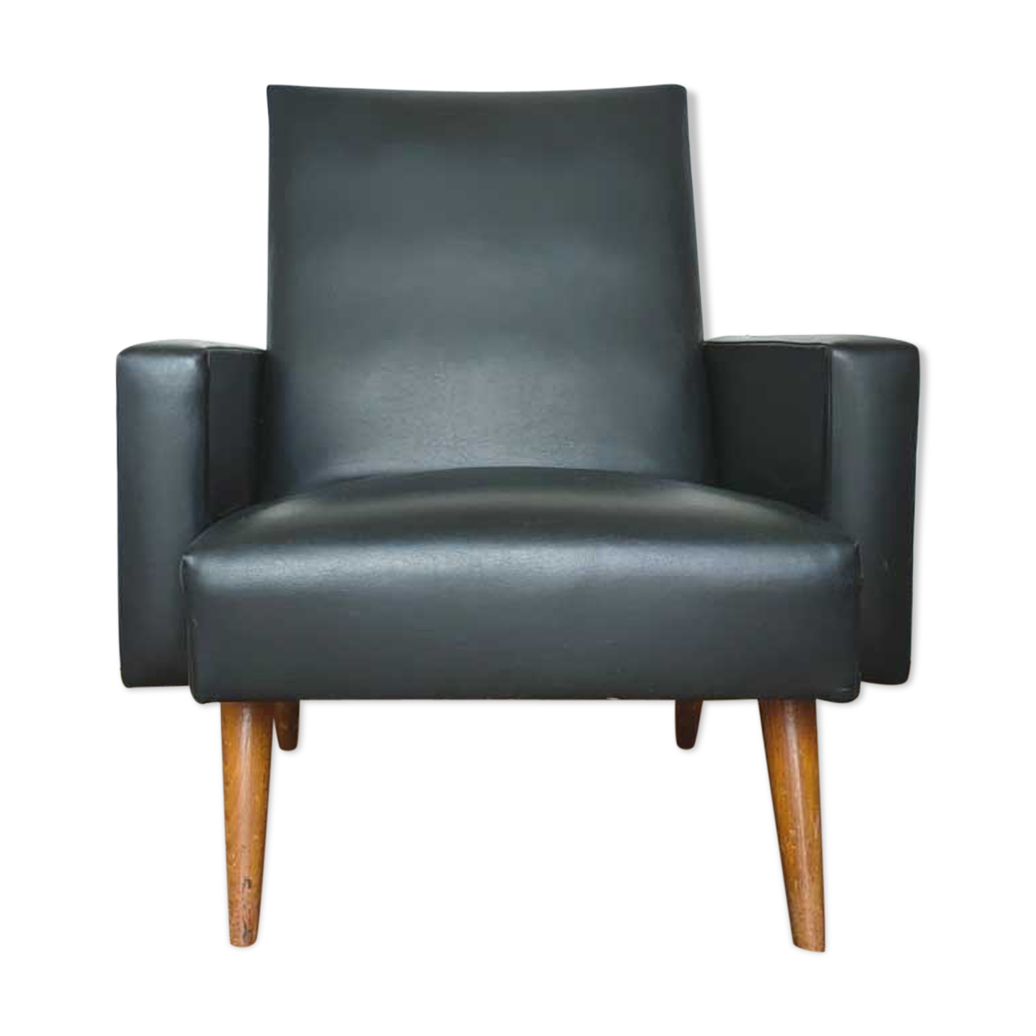 Black skai chair