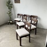 Set of 6 brutalist chairs from the 1940s