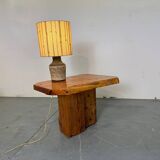 Table d'appoint de style brutaliste japonais, wabi-sabi, milieu du siècle, années 1960