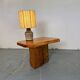 Brutalist Japanese side table, wabi-sabi, mid-century, 1960s