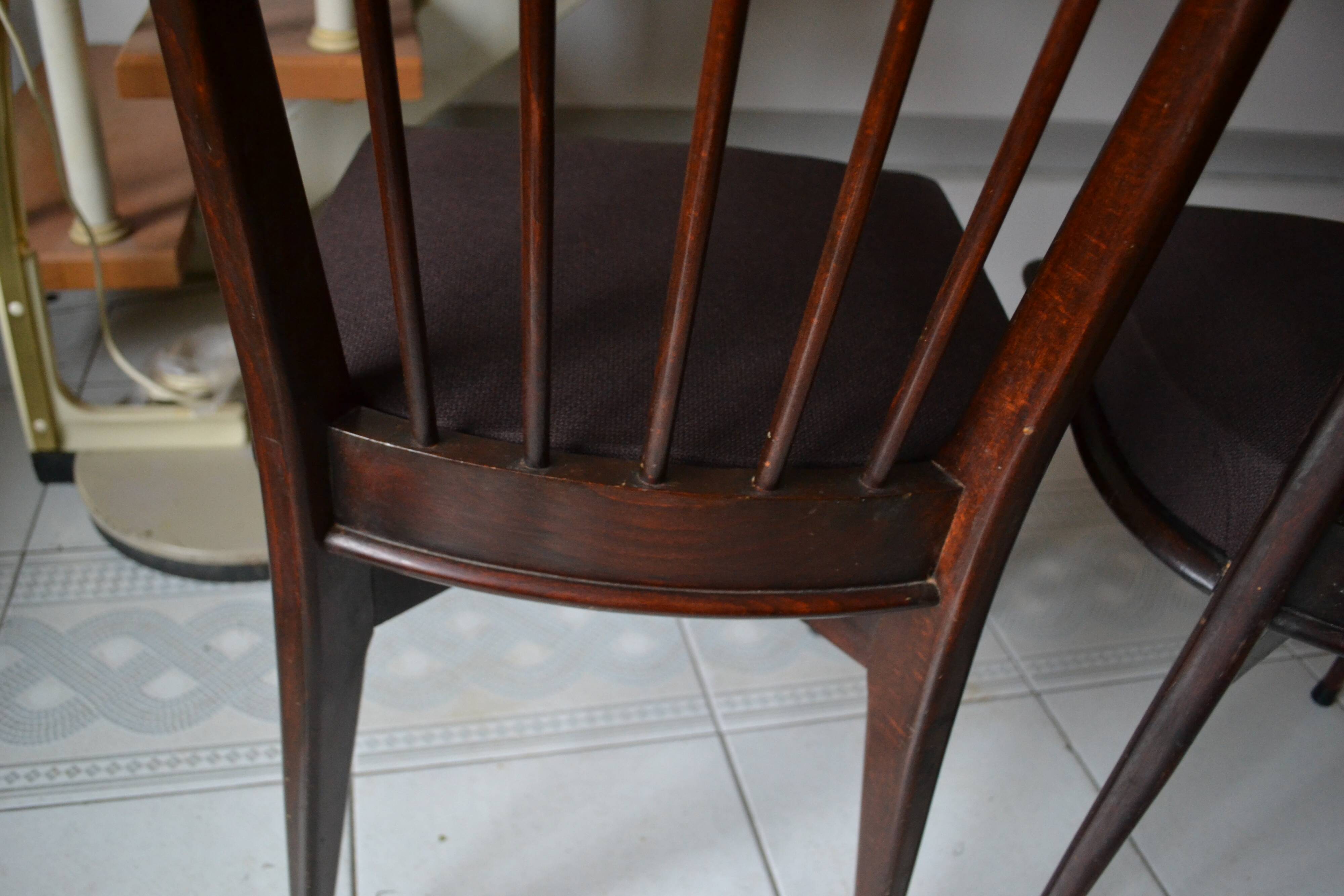 Pair of vintage charles Ramos chairs solid beech