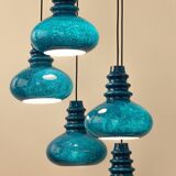 Large cascading glass chandelier design by Peill Putzler, Germany, 1970s.