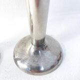 Pair of silver-plated metal candlesticks, 1930