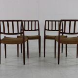 Danish design dining chairs by Niels O. Møller
