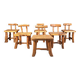 Set of 6 sculptural brutalist dining chairs, 1960s