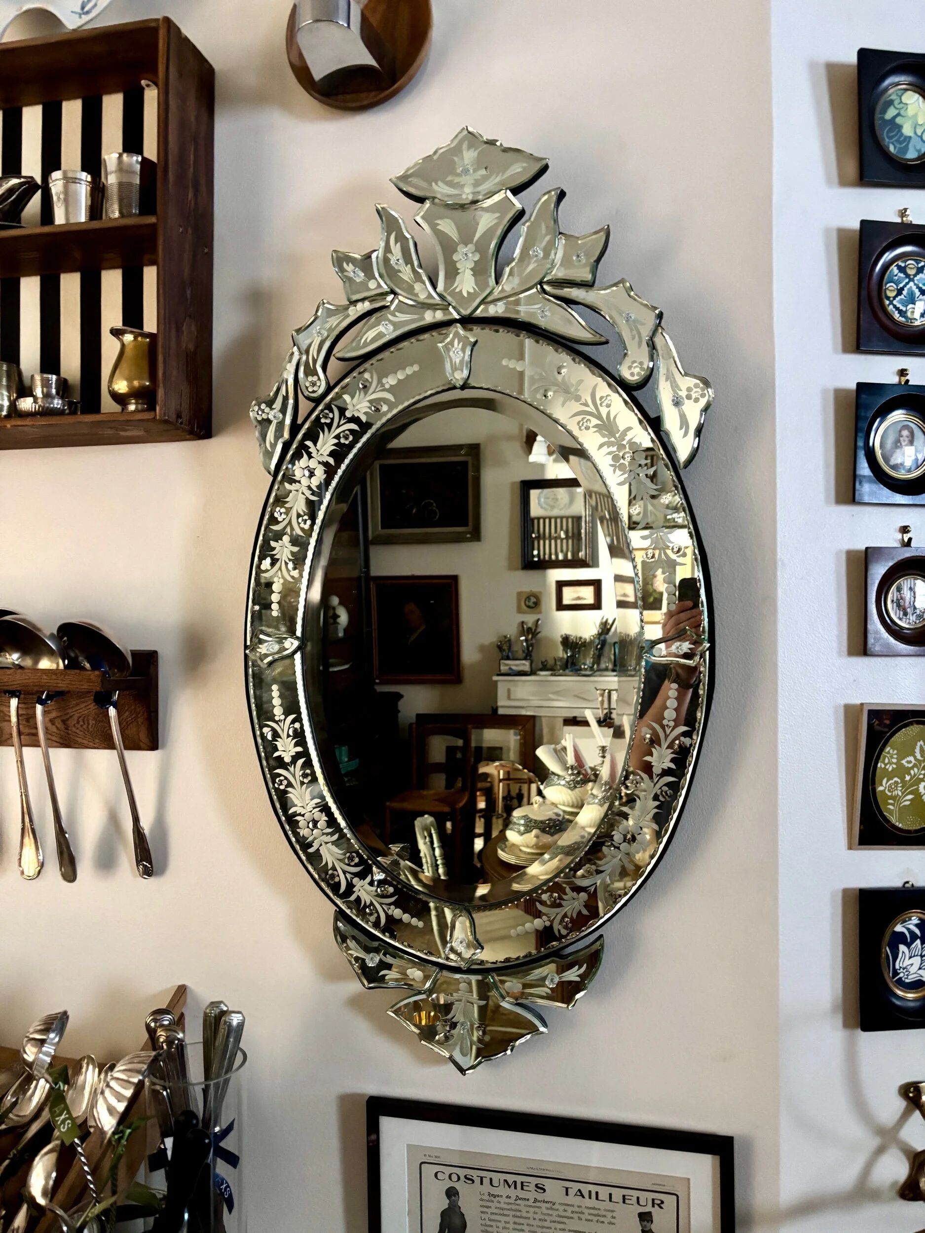 Venetian mirror 99 x 51 cm