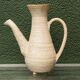 Vessel, jug, signed, 1950s, red terracotta, cream slip.