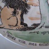 Set of 4 speaking plates Sarreguemines, Benjamin Rabier