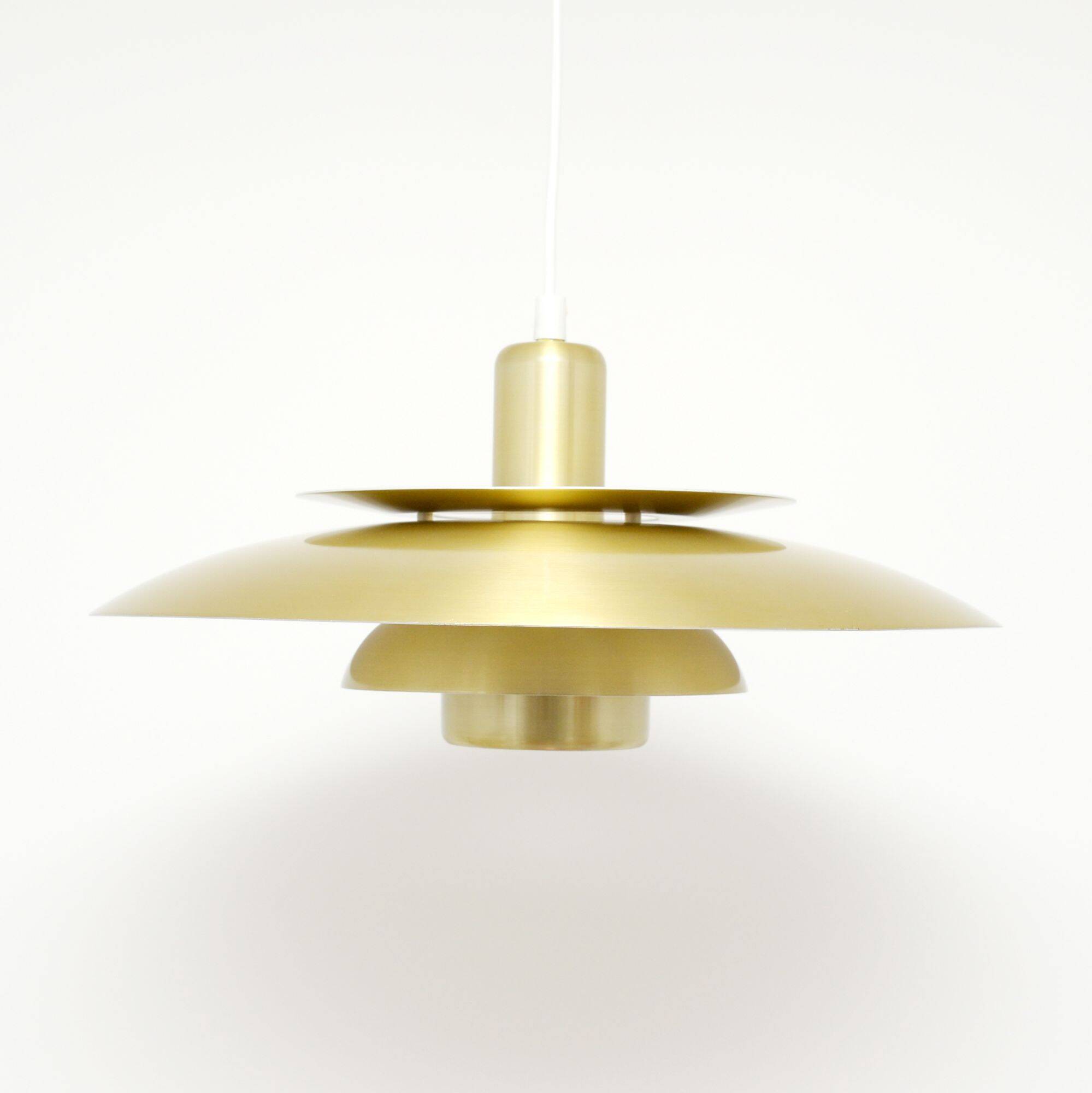 Vintage Danish lamp in brass, 1970's