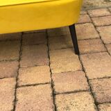 Mid-century scandinavian modern velvet sofa, 1950