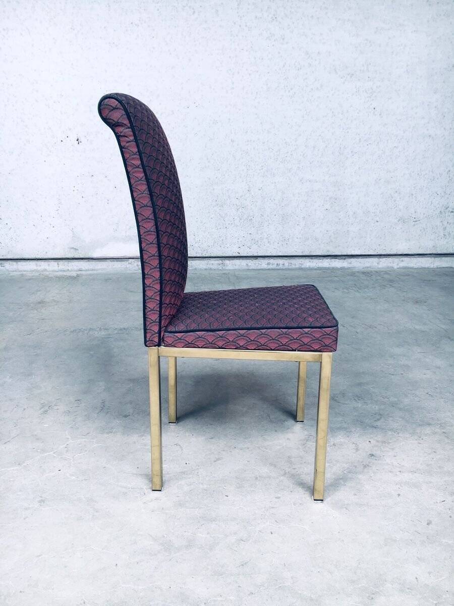 Hollywood Regency Style Design Dining Chair, 1970s, Belgium, Set of 6