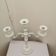 Bougeoir 3 bougies blanc laque