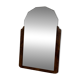 Grand miroir biseauté art déco en noyer