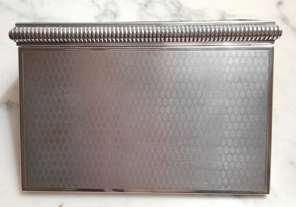 Box in silver and mahogany wood