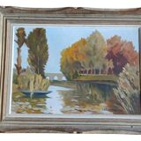 Oil on canvas landscape