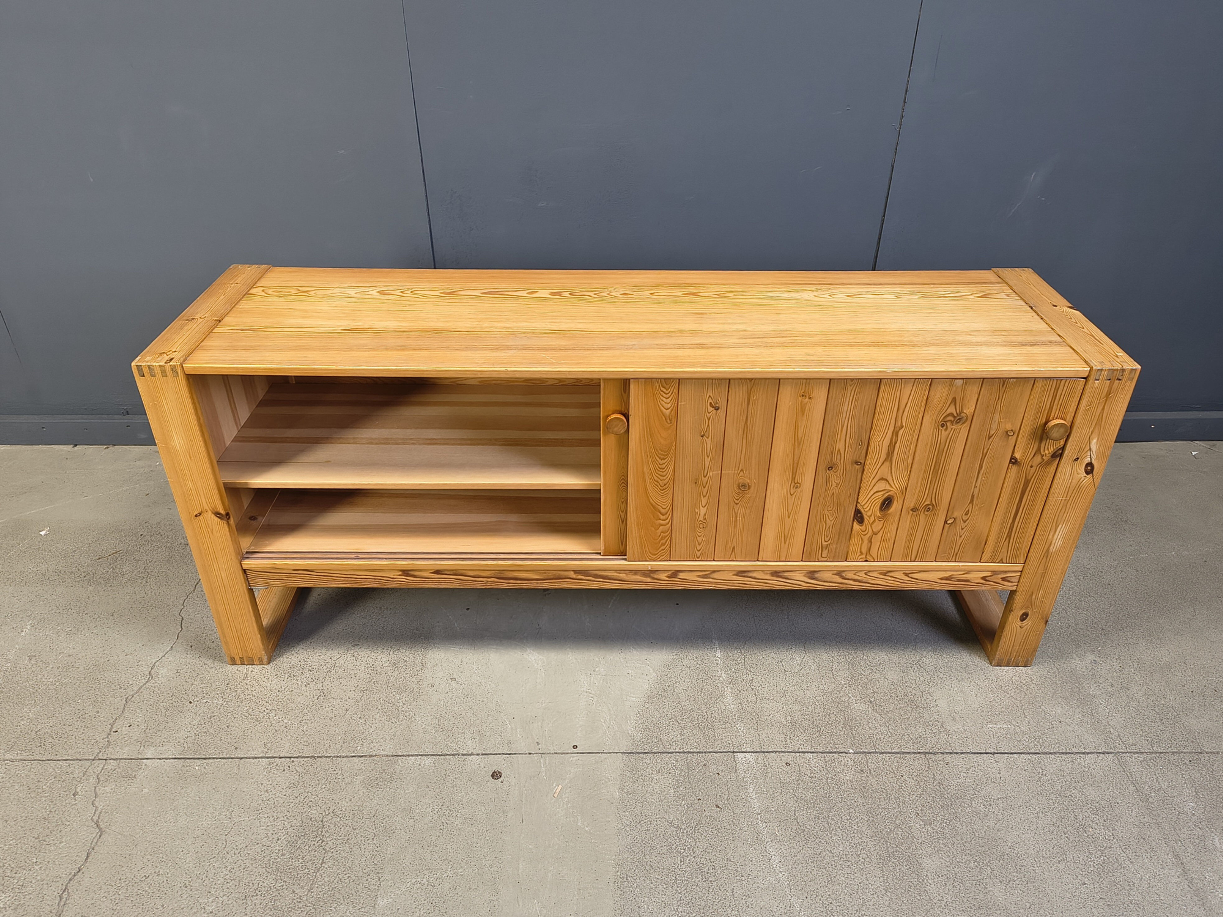 Scandinavian pine wood sideboard, 1960s