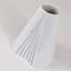 Geometric white porcelain vase Op Art Ambrogio Pozzi Rosenthal, Germany, 1980s