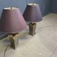 Lampes de table en étain vintage, années 1970 - ensemble de 2