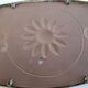 Vintage Art Deco Mirrored Glass Serving Tray with Floral Motif